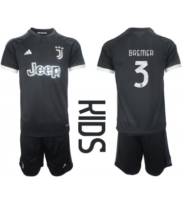 Juventus Gleison Bremer #3 Koszulka Trzecich Dziecięca 2023-24 Krótki Rękaw (+ Krótkie spodenki)